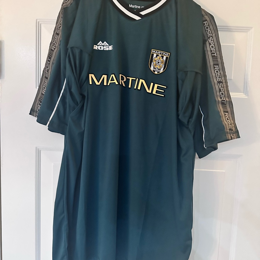 Martine Rose Teal Sports Jersey